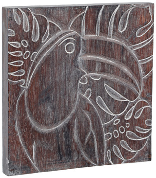 Thumbnail 3: Beach Combers Beach Combers 12 in Wood Toucan Plaque 