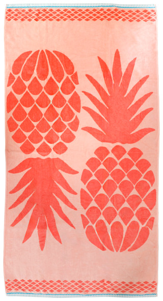 Thumbnail 1: Caro Home Caro Home 36x68 Pineapple Grand Hawaiian Reverse Towel 