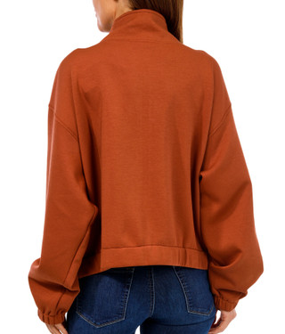 Thumbnail 2: BUNULU Bunulu Womens Cargo Pocket Knit Full Zip Solid Jacket 