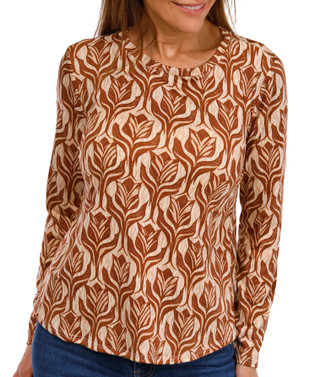 Thumbnail 1: Blue Sol Blue Sol Womens Geo Print Long Sleeve Top 