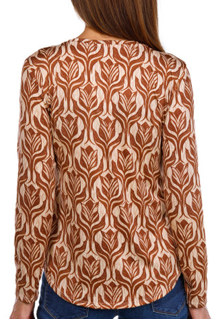 Thumbnail 3: Blue Sol Blue Sol Womens Geo Print Long Sleeve Top 