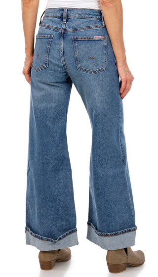 Thumbnail 3: Hudson Hudson Womens Jolene Wide Leg Roll Cuff Jeans 