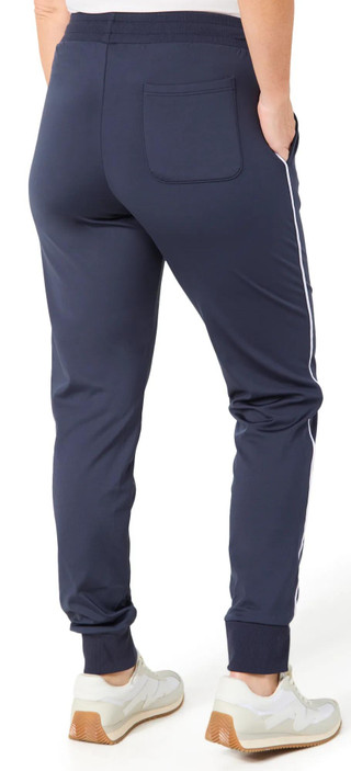 Thumbnail 2: VOGO Vogo Womens Active White Piping Fleeced Joggers 