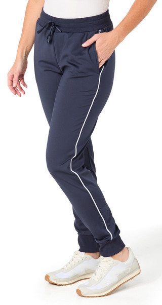 Thumbnail 3: VOGO Vogo Womens Active White Piping Fleeced Joggers 