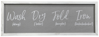 Thumbnail 1: Creative Coop Creative Coop 24.5 in Wash Dry Fold Iron Wall Decor 