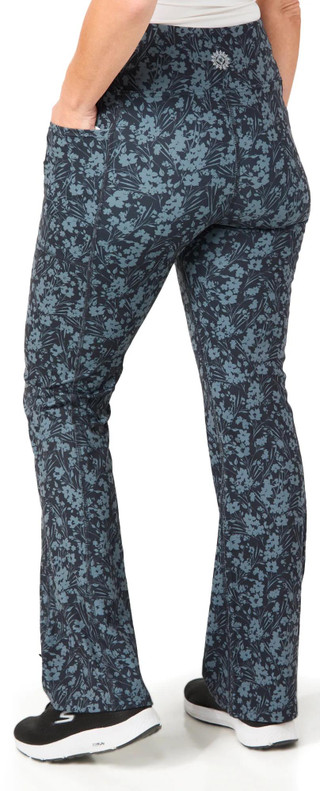 Thumbnail 2: Brisas Brisas Womens Active Boot Cut Floral Print Leggings 