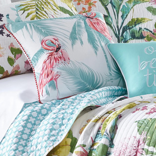 Thumbnail 2: Levtex Home Dariya Flamingo Coastal Decorative Pillow 
