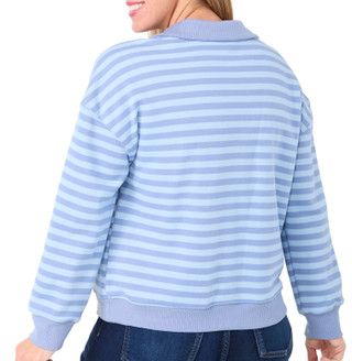 Thumbnail 2: REMI JAMES Remi James Womens Long Sleeve Gauge Johnny Collar Pullover 