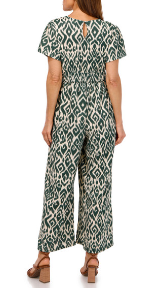 Thumbnail 3: Harlow and Rose Harlow & Rose Womens Flutter Sleeve Print Jumpsuit 