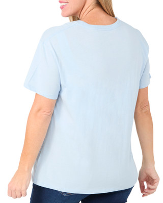 Thumbnail 2: Kensie Kensie Womens Short Sleeve The Boyfriend Tee 