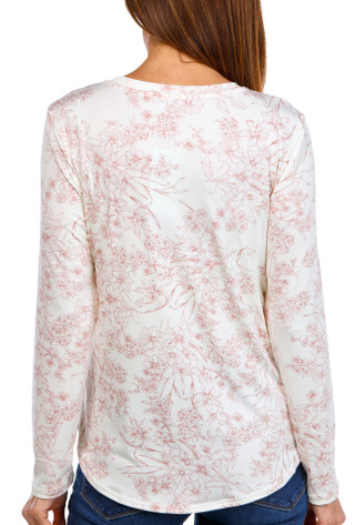 Thumbnail 2: Blue Sol Blue Sol Womens Floral Print Long Sleeve Top 
