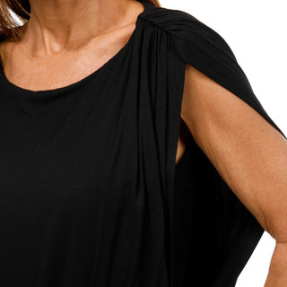 Thumbnail 2: NINE WEST Nine West Womens Short Sleeve Solid Bubble Top 