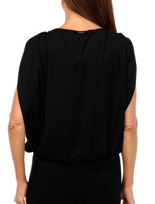 Thumbnail 3: NINE WEST Nine West Womens Short Sleeve Solid Bubble Top 