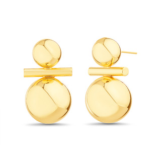 Thumbnail 1: AQUAMIR Aquamir Gold Plated Circular Earrings 