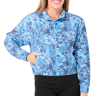 Thumbnail 1: Brisas Brisas Womens Athleisure Soft Knit Full Zip Floral Jacket 