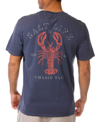 Thumbnail 2: Salt Life Salt Life Mens Lobster Chasin' Tail Cotton Graphic T-Shirt 