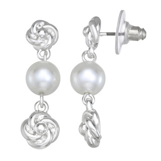 Thumbnail 1: You're Invited You're Invited Pearl Linear Drop Earrings 