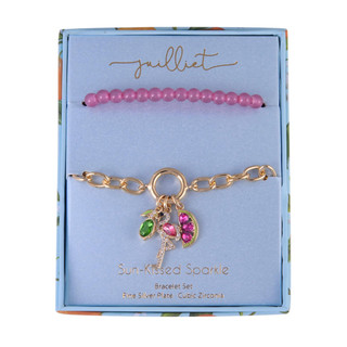Thumbnail 2: JULIET Julliet 2 Pc Boxed Watermelon Bracelet Set 