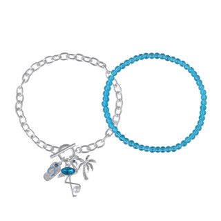 Thumbnail 1: JULIET Julliet 2 Pc Boxed Flamingo Bracelet Set 