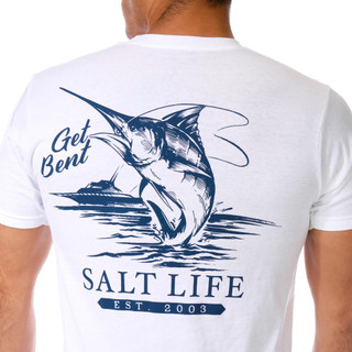 Thumbnail 2: Salt Life Salt Life Mens Short Sleeve Get Bent Cotton Graphic T-Shirt 