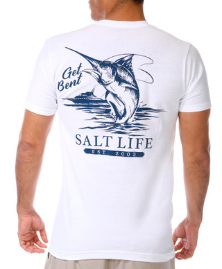 Thumbnail 3: Salt Life Salt Life Mens Short Sleeve Get Bent Cotton Graphic T-Shirt 