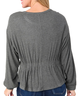 Thumbnail 2: For the Republic For The Republic Womens Long Sleeve Ribbed Knit Top 