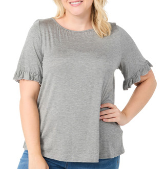 Thumbnail 1: AMANA Amana Plus Short Sleeve Embellished Anchor Top 