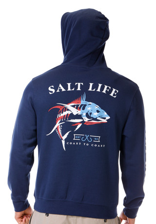 Thumbnail 4: Salt Life Salt Life Mens United We Fish Hoodie 