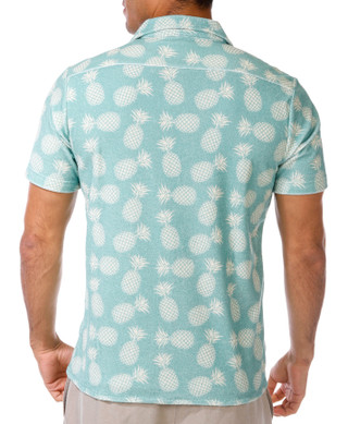 Thumbnail 3: GRAYERS Grayers Mens Riviera Terry Button Down Pineapple Shirt 