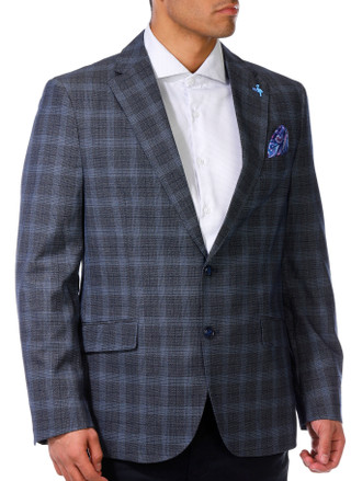 Thumbnail 1: TAILORBYRD Tailorbyrd Mens Long Sleeve Signature Glen Plaid Sport Coat 