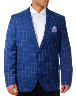 Thumbnail 1: TAILORBYRD Tailorbyrd Mens Long Sleeve Classic Windowpane Sport Coat 