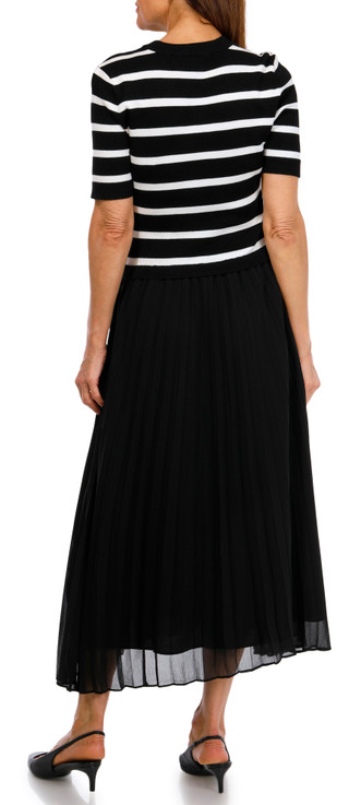 Thumbnail 2: Ellen Tracy Ellen Tracy Short Sleeve Twofer Pleated Skirt Maxi Dress 
