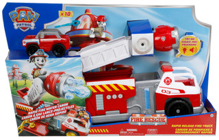 Thumbnail 1: Paw Patrol Paw Patrol Boys Fire Rescue Deluxe Fire Truck Toy 