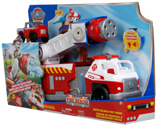 Thumbnail 2: Paw Patrol Paw Patrol Boys Fire Rescue Deluxe Fire Truck Toy 