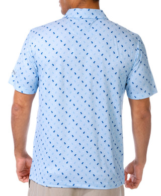 Thumbnail 2: Callaway Callaway Mens Bull Dog Print Short Sleeve Golf Shirt 