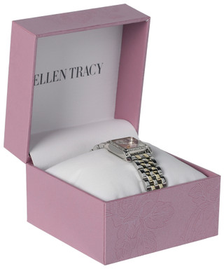 Thumbnail 1: Ellen Tracy Ellen Tracy Womens CZ Square Dial Watch 