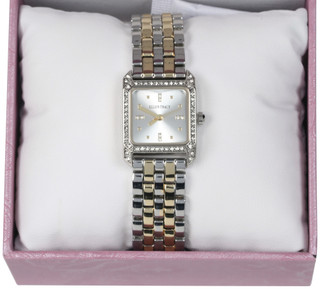 Thumbnail 2: Ellen Tracy Ellen Tracy Womens CZ Square Dial Watch 
