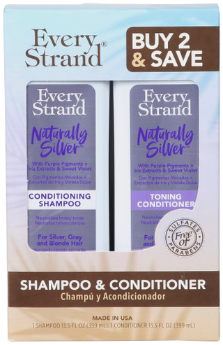 Thumbnail 1: SECONDARY Every Strand Naturally Silver Shampoo & Conditioner Set 