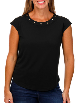 Thumbnail 1: RIO & RIAN Rio & Rian Womens Short Sleeve Crepe Top 