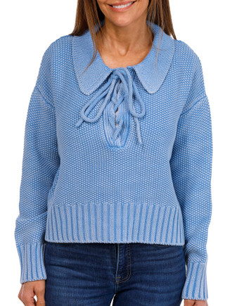 Thumbnail 1: Splendid Splendid Womens Roxie Lace Up Sweater 