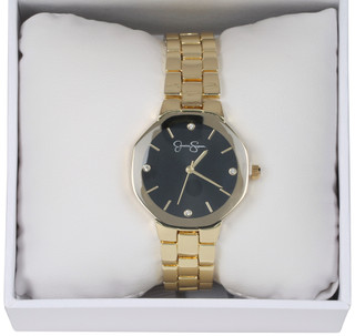 Thumbnail 2: Jessica Simpson Jessica Simpson Womens Gold Black Dial Watch 