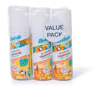 Thumbnail 1: BATISTE Batiste 3 Pk Travel Size Tropical Dry Shampoos 