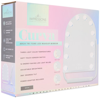 Thumbnail 1: IMPRESSIONS Impressions Curva Arch Tri-Tone LED Makeup Mirror 