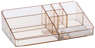 Thumbnail 1: URBAN HOME Urban Home Clear Ribbed Cosmetic Organizer 