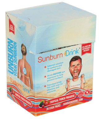Thumbnail 3: SUNBURN DRINK Sunburn Drink 20 Pk Tropical Punch Paradise Sticks 