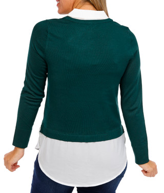 Thumbnail 3: RIO & RIAN Women's 2Fer Pullover Top 