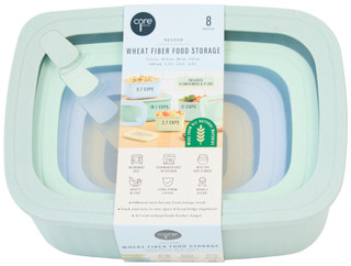 Thumbnail 1: Core Home Core Home 8 Pc Wheat Fiber Nested Food Storage Set 