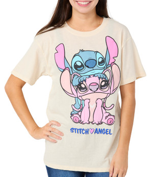 Thumbnail 1: Disney Disney Stitch Juniors Short Sleeve Stitch and Angel Tee 