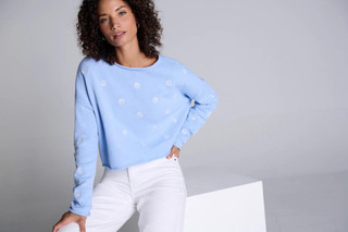 Thumbnail 2: MOON & MADISON Moon & Madison Juniors Embroidered Seashell Sweater 