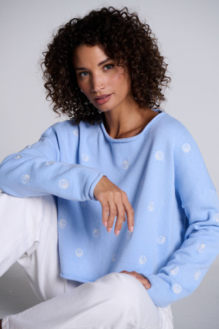 Thumbnail 1: MOON & MADISON Moon & Madison Juniors Embroidered Seashell Sweater 